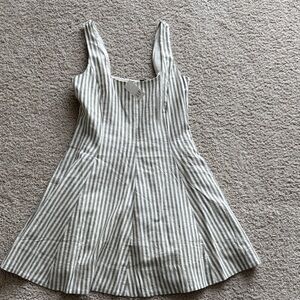 NWT GAP Gray and White Striped Dress